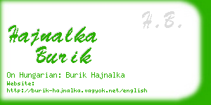 hajnalka burik business card